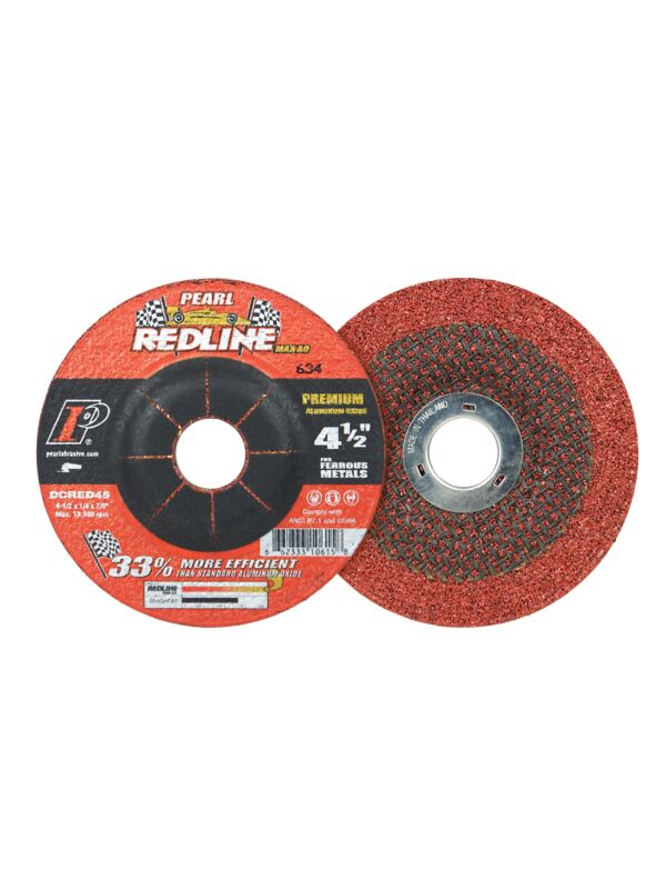 4-1/2 x 1/8 x 7/8 Redline™ Type 27 Grinding Wheel Aluminum Oxide for Pipeline 25/Box