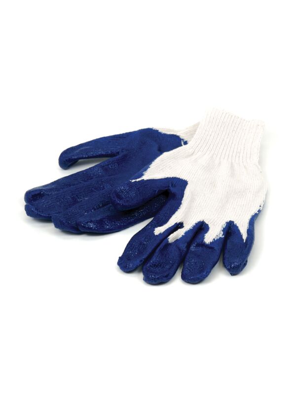 Blue Latex Smooth Coated String Knit Glove Extra Large 12/Pack - 300/Ctn