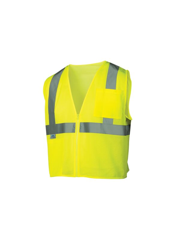 RVZ21 2X-Large Class 2 Mesh Safety Vest Lime w/Pocket
