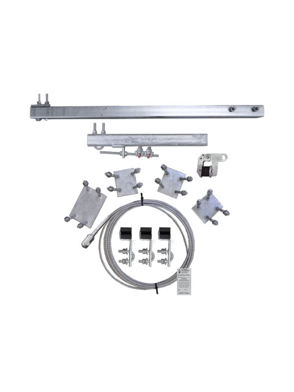 130ft Ladder Mount Safety Climb System HDG with Stainless Cable and 60 Top Bracket, Phoenix Mount