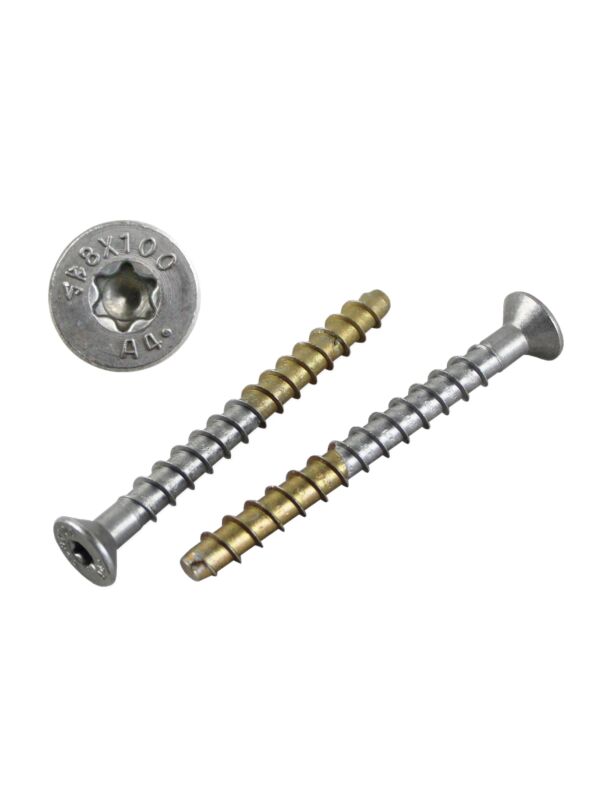 SAC-S Flat Torx Head Concrete Screw-Anchor 316 Stainless Steel