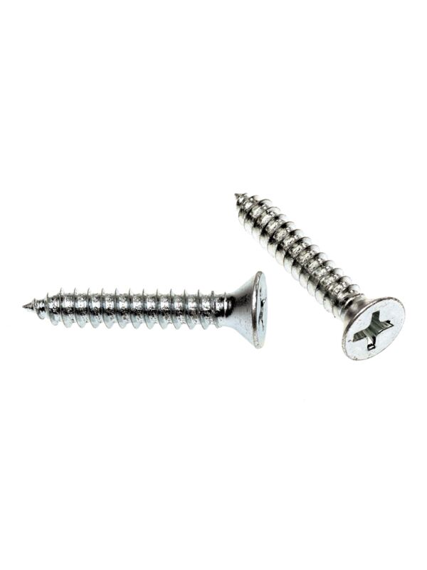 10 x 3/4 Flat Phillips Head Sheet Metal Screw Zinc 100/Box