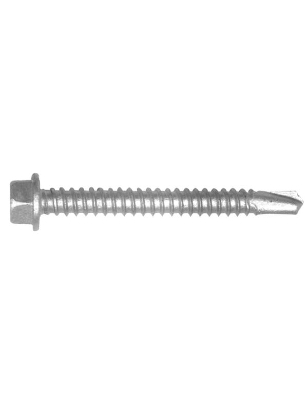 12-14 x 2 Hex Washer Head Self Drilling Screw #3 Pt CliMax Coated 500/Box - 2500/Ctn