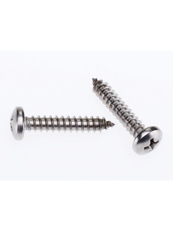 8 x 1-1/2 Pan Phillips Head Sheet Metal Screw Type AB Gr 18.8 Stainless Steel 500/Box