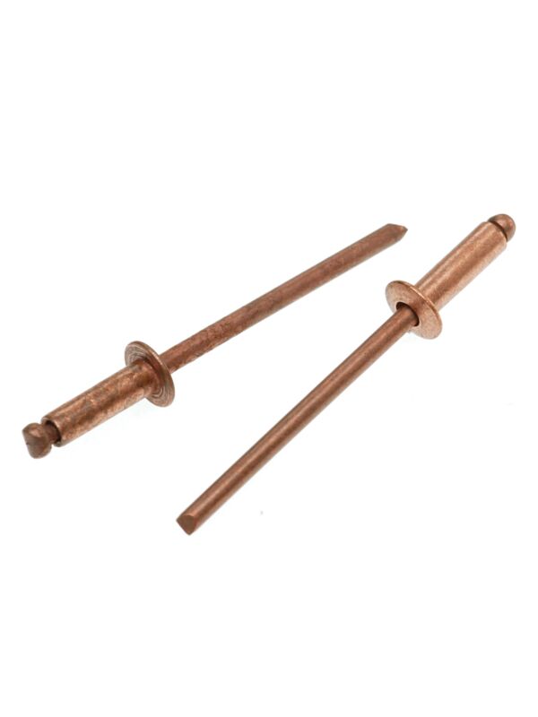 1/8 44 Blind Rivet Copper Barrel / Copper Plated Steel Mandrel (Grip Range: 0.188