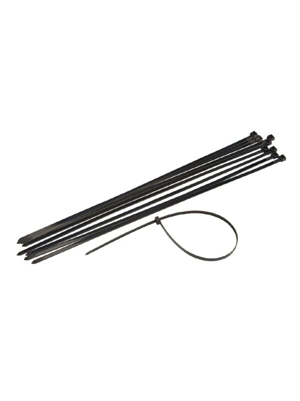 Cable Tie 11in Black Nylon  Standard 50lb Weather Resistant 100/Pack