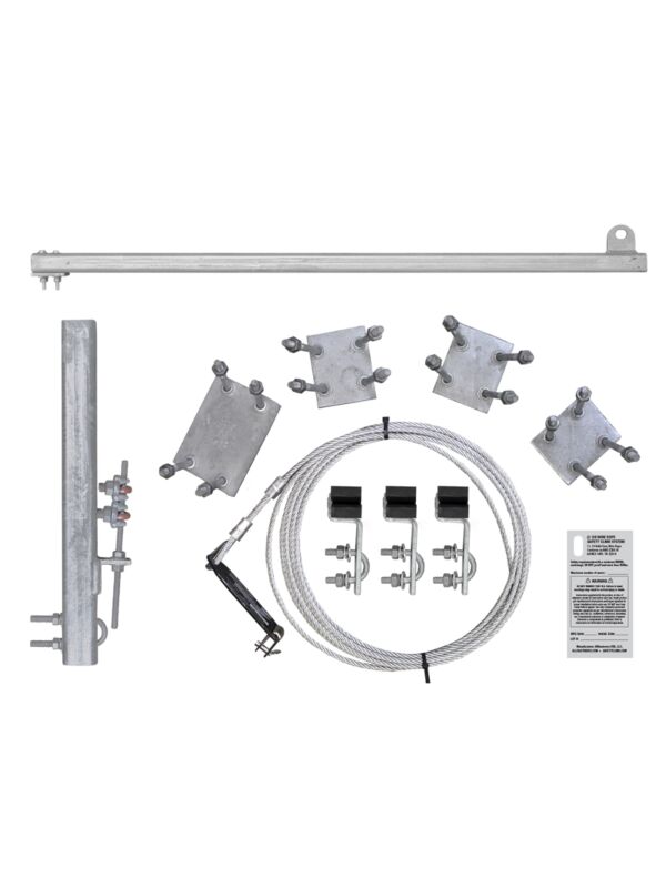500ft Ladder Mount Safety Climb  System HDG with Galvanized Cable & 60