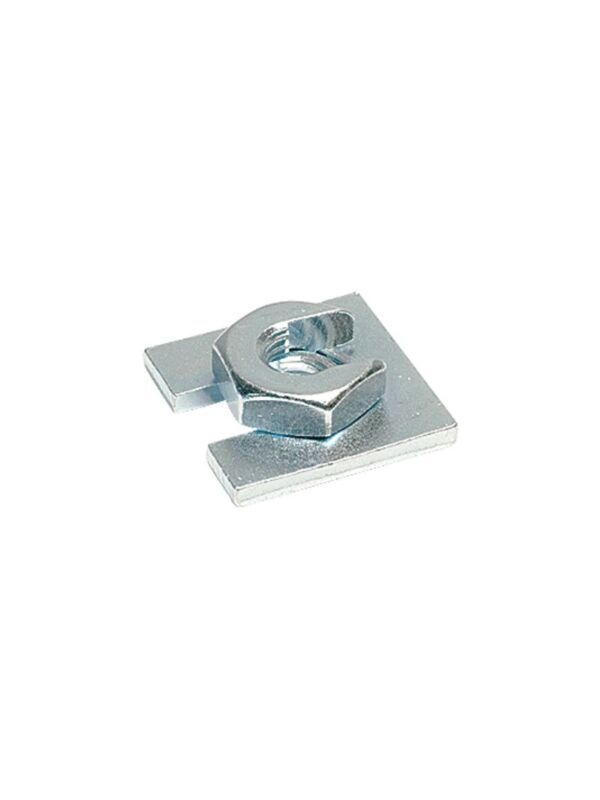 1/4-20 Slip-On Lock Nut with Square Washer Zinc