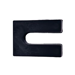 1/2 x 3 x 4 Horseshoe Shim Solid Black Box of 150