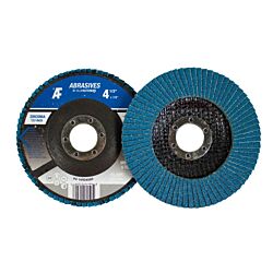 AF 4-1/2 x 7/8 Type 27 Flap Disc Zirconia for Metal 80 Grit 10/Box - 100/Ctn