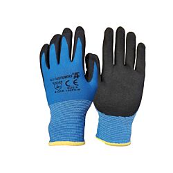Blue General Use Seamless Knit Glove 13ga, Sand Finish Nitrile Palm & Fingers, Size X-Large 12/Pack - 120/Case