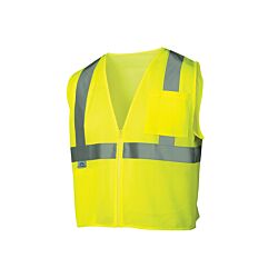 RVZ21 Medium Class 2 Mesh Safety Vest Lime w/Pocket