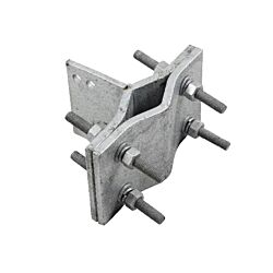 2in to 4in Round Leg Safety Climb Bracket Top or Bottom Galvanized ASSEMBLED WITH HARDWARE