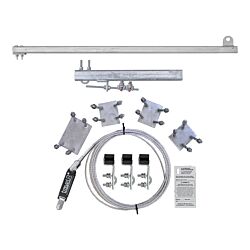 100ft Ladder Mount Safety Climb System HDG with Galvanized Cable & 60 Top Bracket"