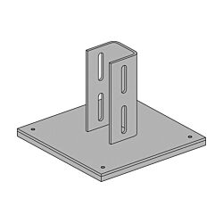 4" NexSpan2™ F Series Rubber Post Base B34 - 50/Crate