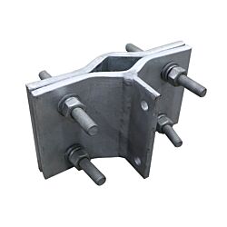 2" to 4" Phoenix Round Leg Safety Climb Bracket Top and Bottom Galvanized with Hardware