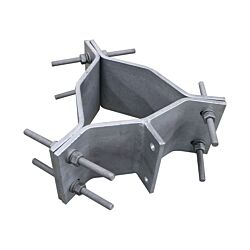 12" to 20" Phoenix Round Leg Safety Climb Bracket Top and Bottom Galvanized with Hardware