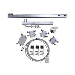 350ft Ladder Mount Safety Climb System HDG with Stainless Cable and 60 Top Bracket, Phoenix Mount