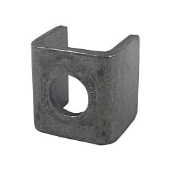 5/8 U-Shape Step Bolt Weld-on Bracket Clip A36 Plain - 1-1/2W x 1-1/2T x 1-1/4D x 3/16GA with 11/16 hole