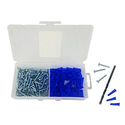10-12 x 1 Conical Plastic Anchor Kit 18/Ctn