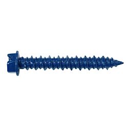 AF 1/4 x 1-3/4 Hex Washer Head Concrete Screw Blue 100/Box - 1500/Ctn