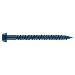 1/4 x 1-1/4 XCS-H Hex Head Blue Concrete Screw 100/Box - 1500/Ctn