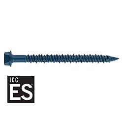 1/4 x 2-3/4 XCS-H Hex Head Blue Concrete Screw, ICC Approved for Cracked/Uncracked Concrete 100/Box - 1000/Ctn
