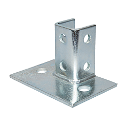 B-620-FL Single Post Base Flush Mount 2 Hole 5/Box