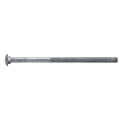 5/8-11 x 10, 6" Thread Carriage Bolt A307 HD Galvanized 20/Box
