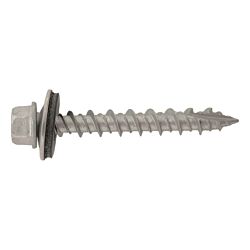 10-14 x 2 Hex Pole Gripper Screw Coated w/ Stainless EPDM Bonded Washer, Type 17 Pt - 2000/Ctn