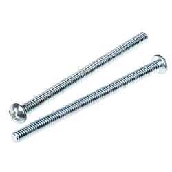 10-24 x 2-1/2 Round Combo Head Machine Screw Zinc 100/Box