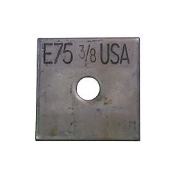 3/8 x 1/4 x 3 x 3 Square Plate Washer Plain