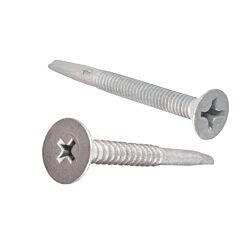 EDT442-I 1/4-20 x 3 Flat Phillips Head Self Drilling Screw #4 Pt with Wings Stalgard 100/Box