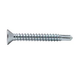 14 x 1-1/2 Flat Phillips Head Self Drilling Screw Zinc 100/Box
