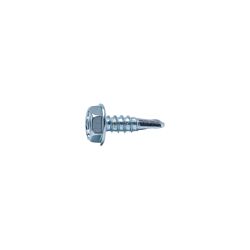 10-16 x 3/4 Hex Washer Head Self Drilling Screw Zinc 100/Box - 4000/Ctn