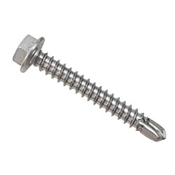 14 x 3/4 Hex Washer Head Self Drilling Screw Gr 410 Stainless Steel 250/Box