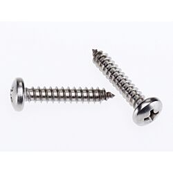 8 x 1-1/4 Pan Phillips Head Sheet Metal Screw Type AB Gr 18.8 Stainless Steel 1000/Box