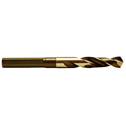 5/8 Jobber Drill Bit Gold (1/2" Shank) Tin-Coated 135 Degree Split Point 1/Pack