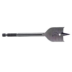 1-1/8 x 6 Spade Bit For Wood 1/4 Hex Shank