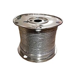 3/8 Aircraft Cable 7 x 19 Strand Galvanized 250 Ft/Roll SOLD PER FOOT