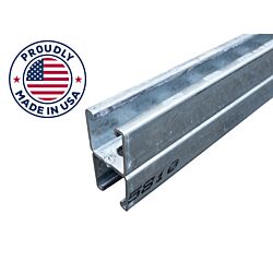 1-5/8 x 20ft Double Back (3-1/4 Overall) Strut Channel Pre-Galvanized 12ga Short Slot, Domestic - 15/Bundle