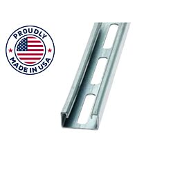 13/16 x 10ft Strut Channel Pre-Galvanized 14ga Long 3" Slot, Domestic - 50/Bundle