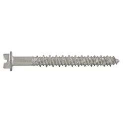1/4 x 2-1/4 Hex Washer Head Concrete Screw Gr 410 Stainless Steel Silver Galvanized 100/Box