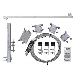 50ft Ladder Mount Safety Climb System HDG with Stainless Cable and 60" Top Bracket